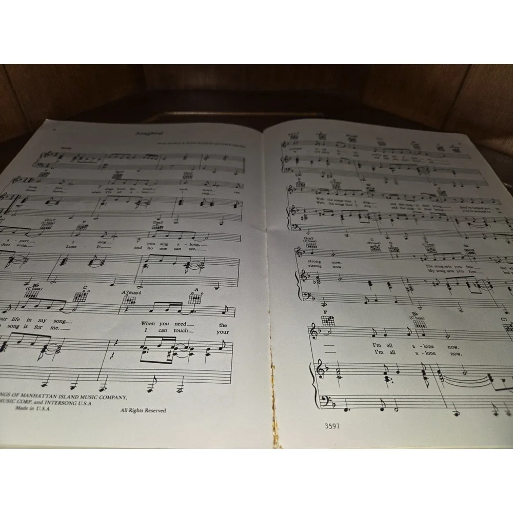 BARBRA STREISAND ~ SONGBIRD Sheet Music 1978  ~ Vocal Piano Guitar Chords